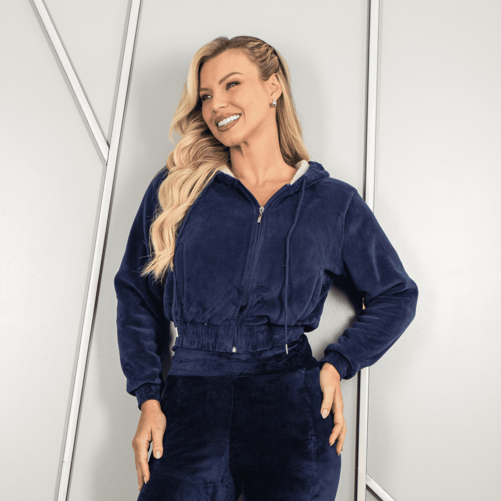 Jaqueta Feminina Plush Peluciada Inverno Quentinha Macia Confortável Casual Casaco Feminino