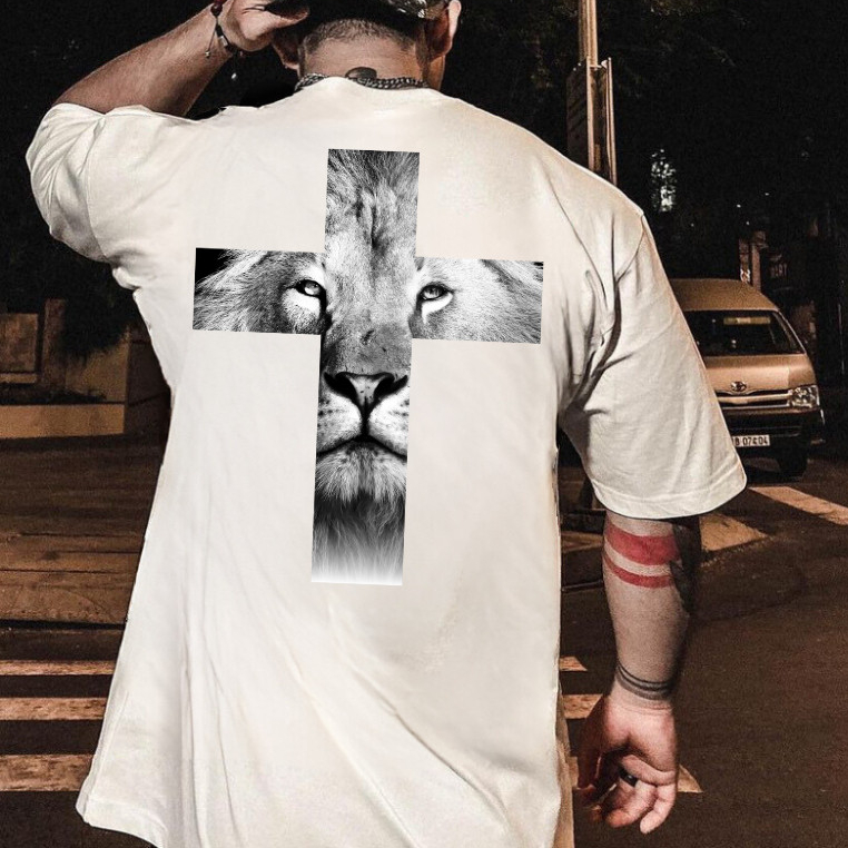 Camiseta Oversized Leão de Judá Treino Maromba Musculação Academia Confortavel Algodão Premium