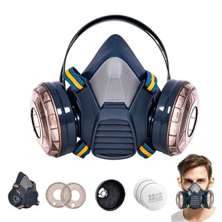 Máscara antipoeira industrial modelo 6500, kit com 7 peças, ideal para reforma e lixamento