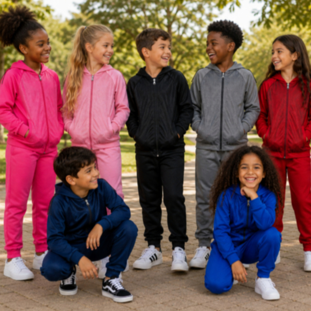 Conjunto Infantil Juvenil Moletom Flanelado com Capuz e Calça Menino e Menina Unissex