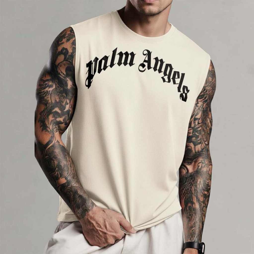 Regata Oversized Machão Palm. Angels.  Camiseta Camisa Streetwear Algodão Cavada Longline