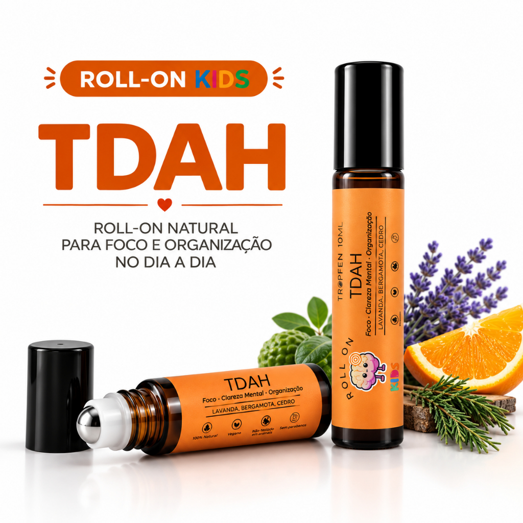 Blend Roll-on TDAH Óleo Essenciais Infantil Crianças Linha Kids 10 mL