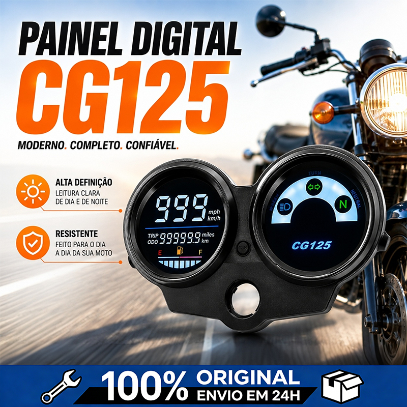 Painel Digital LED para Motocicleta Honda CG125 2000-2008/Fan 125 2009-2013/Titan 125 2013