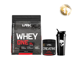 Whey Protein One Refil 900g + Creatina Monohidratada Pura 150g + Coqueteleira Fuse 700ml - Dark Lab