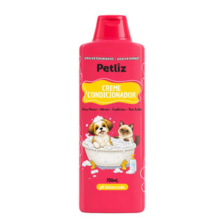 Creme Condicionador Petliz 700ml para Cachorro e Gato Pet Hidrata Pelos Macios com Mais Brilho