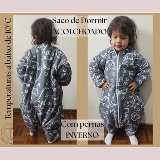 Saco de Dormir com Pernas Acolchoado Inverno Coberta de Vestir Cobertor Infantil Bebê Quentinho P ao 3
