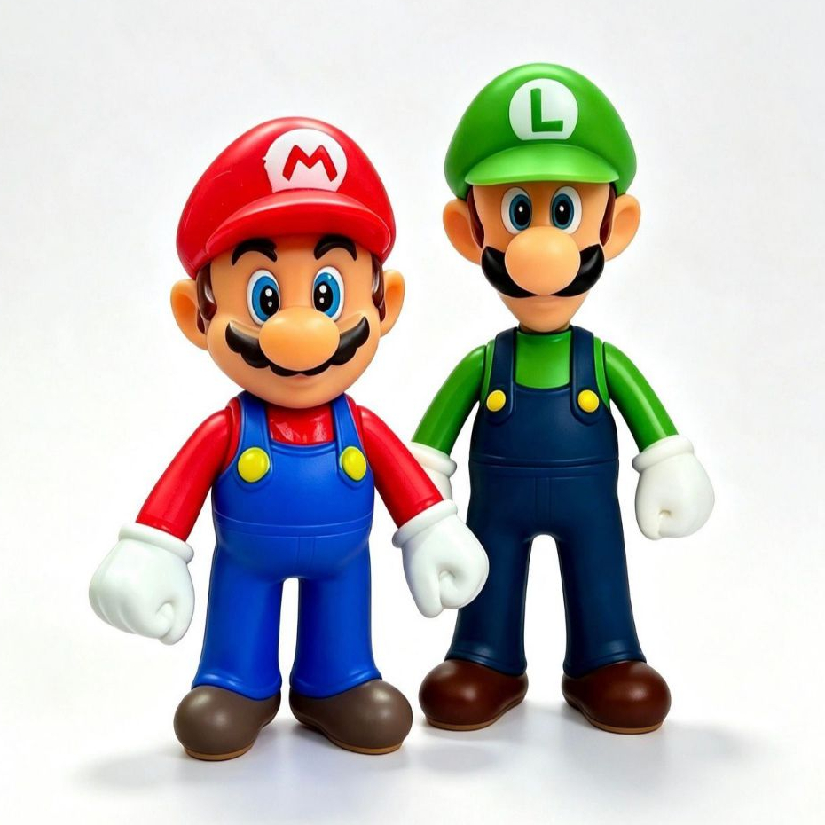 kit 2 peças Mario e Luigi tamanho 12 cm