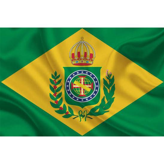 Bandeira Brasil Imperial / Império do Brasil - 60x90 em Tecido com Acabamento e Espaço para o Mastro