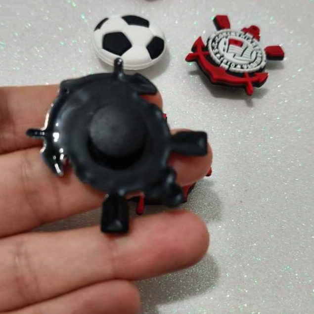 Pins Bottons Corinthians Timao Futebol Emborrachado kits com 2/4 unidades — imagem 2 de 2