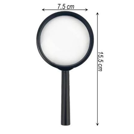 LUPA 75mm Para Leitura Aumento Lente De Vidro Lupa De Mão - 75520 — imagem 2 de 2