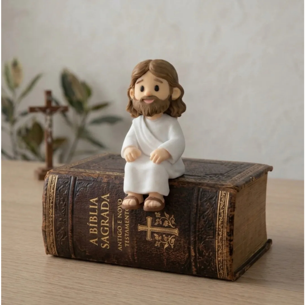 Mini Jesus Religioso em Impressão 3D | Miniatura Decorativa Fé Proteção Presente Religioso