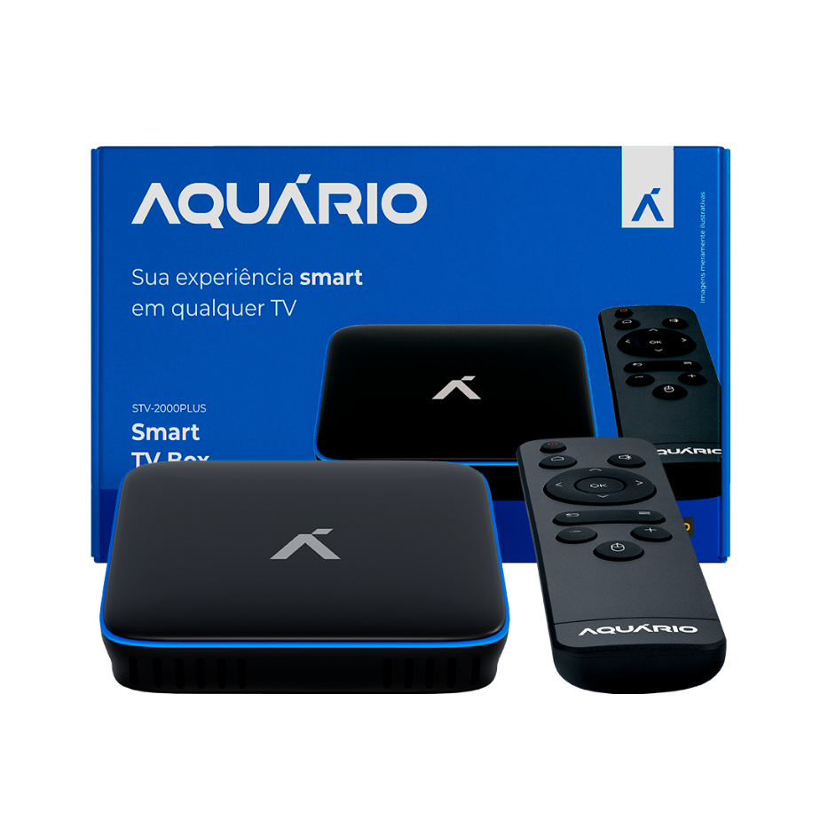 Smart Tv Box 4k Aquário Stv-2000 Plus Android Wifi Preto Padrão