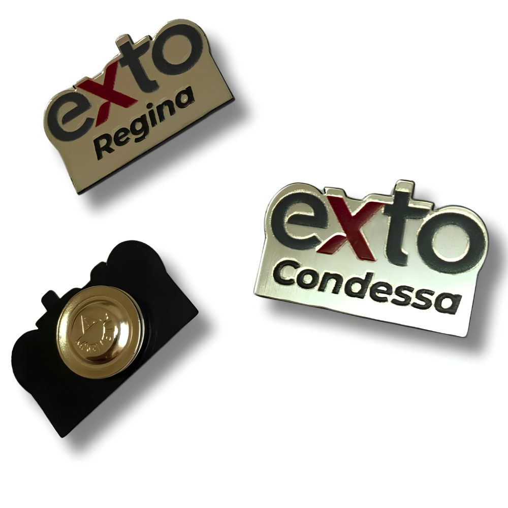 Broche Personalizado Formato Acrílico Espelhado Alfinete ou Imã Magnético