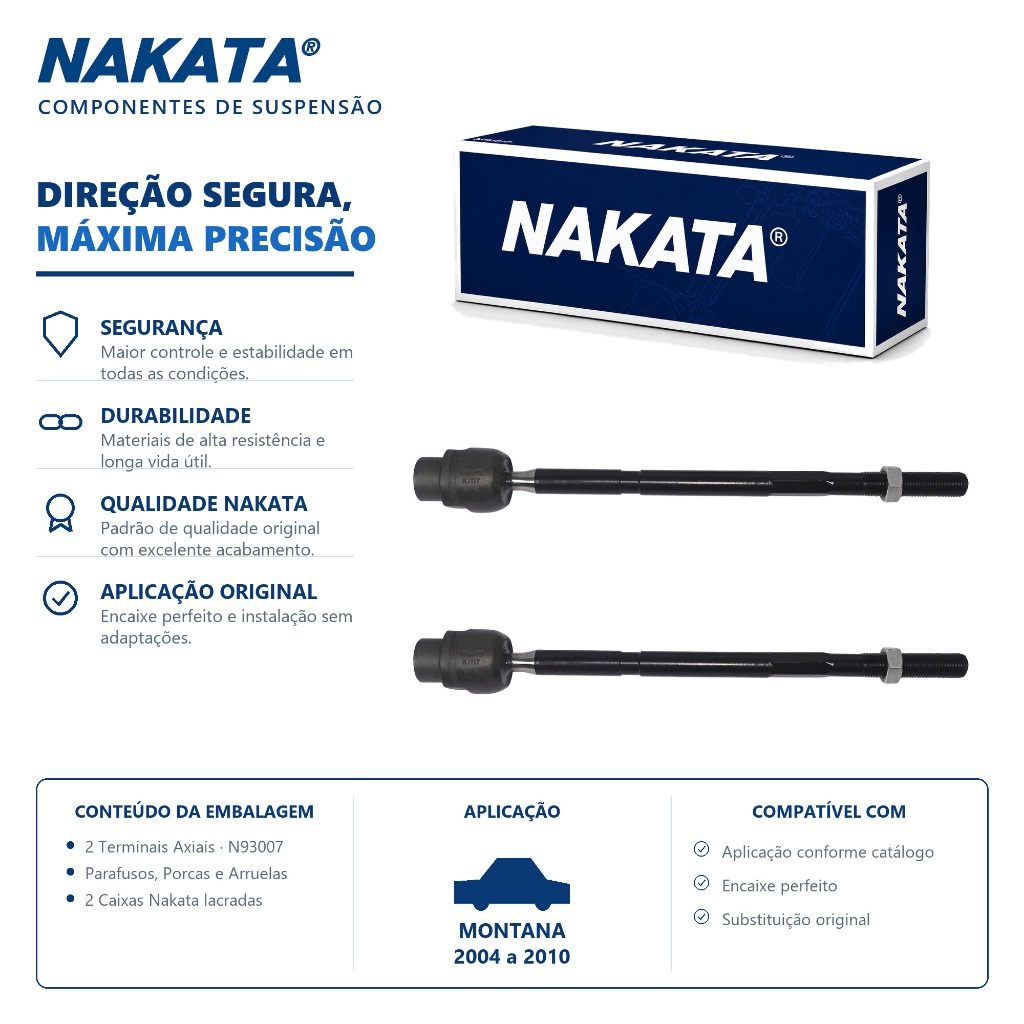 Par Barra Axial de direção MONTANA 2004 a 2010 NAKATA