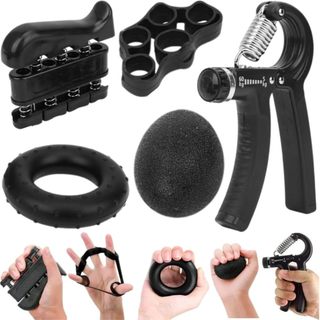 Kit 5 Hand Grip Fortalecedor! Mão Antebraço Ajustável + Bolsa