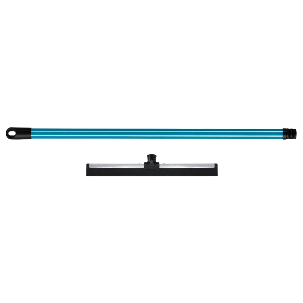 1 Rodo Metal Duplo 40cm EVA Reforçado Puxa Seca Limpa Piso Porcelanato Banheiro Com Cabo Multiuso