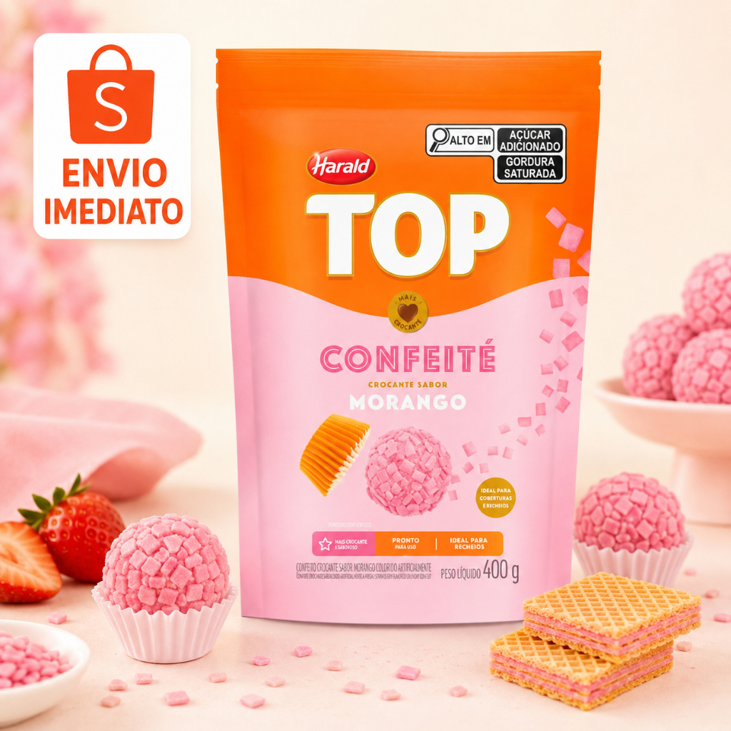 Granulado Top CONFEITÉ Sabor MORANGO 400g HARALD