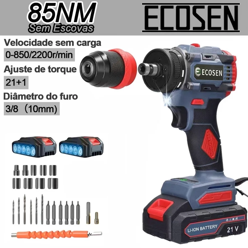 Furadeira Parafusadeira 21V Sem Escovas