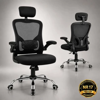 Cadeira de Escritório Presidente Ultra Ergonômica LARUNO Alto Padrão Luxo Espuma Certificada Homolog