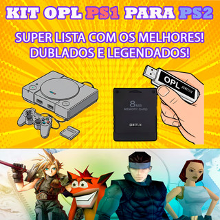 Kit Ps1 para jogar no Ps2 | Memory Card + Pendrive 64gb | GAMEFLIX