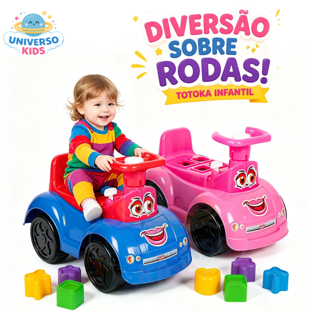 Totoka Totokinha Infantil Com Peças Geométricas Menina e Menino
