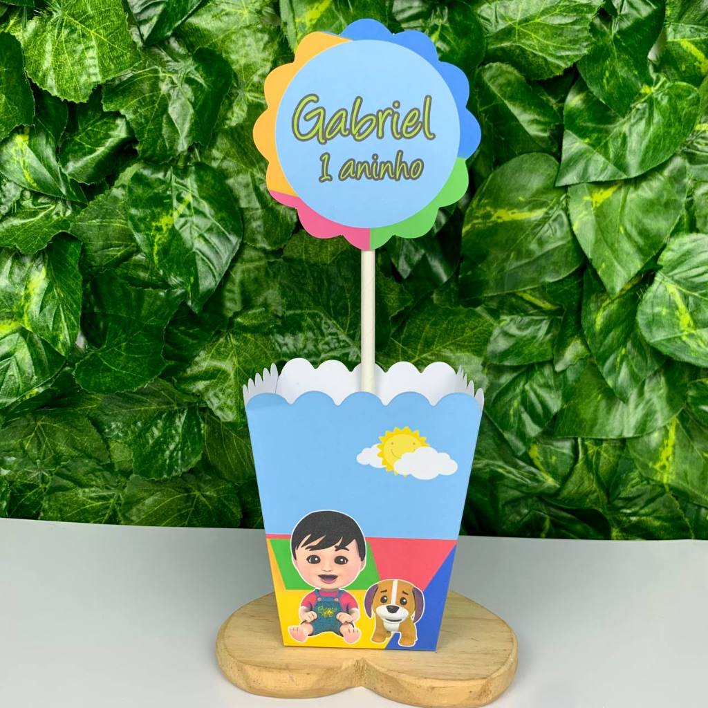 Centro de Mesa Bento e Totó - Patinho Colorido / Cachepô Personalizado Lembrancinha para Festa Infantil