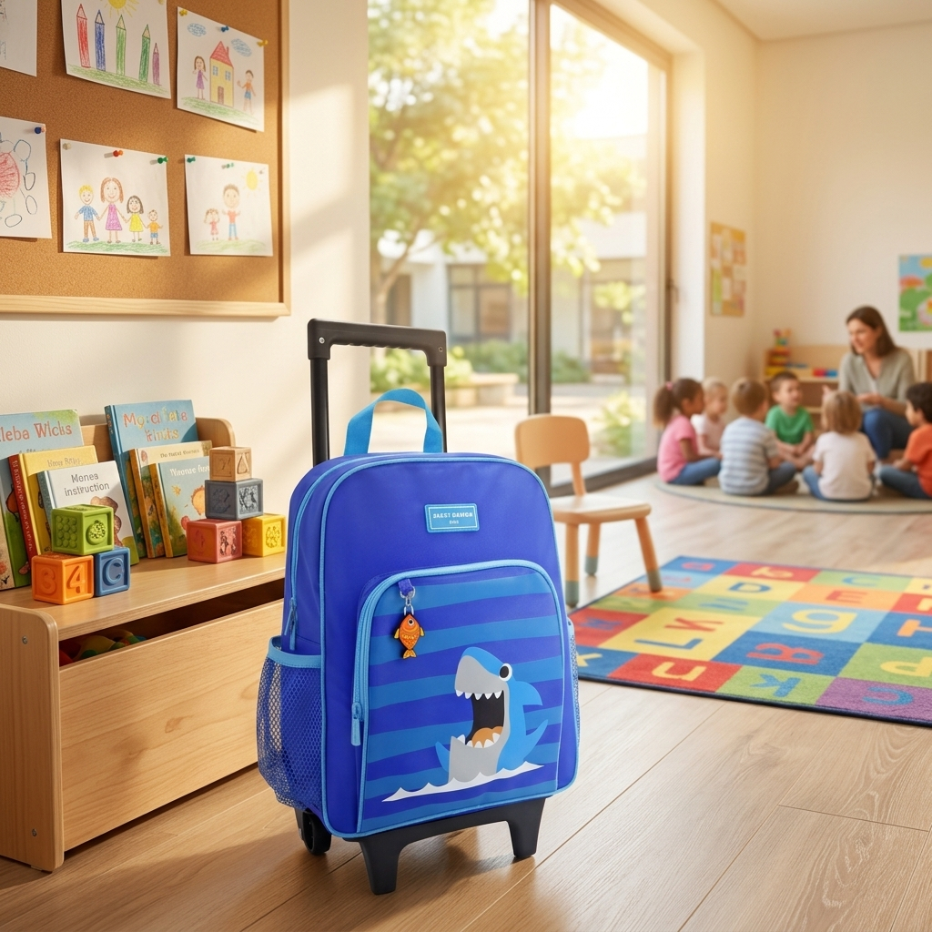Mochila Infantil Com Rodinhas Escolar e Passeio Jacki Design Pimpolhos Microfibra