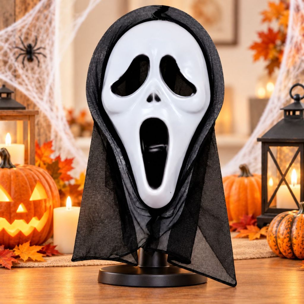 Kit 10/5/1 Máscara Assustadora Ghost Face Pânico Halloween Capuz Carnaval Cosplay Amostradinho