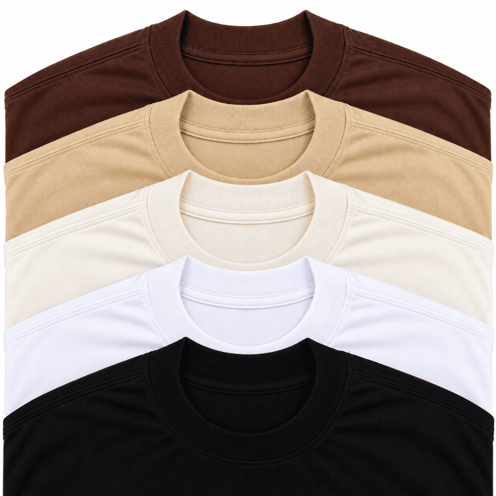 Kit 5 Camiseta Oversized Básica Streetwear Masculina