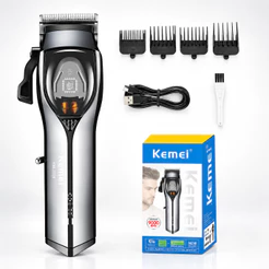 Máquina de Corte Profissional 10w USB Portátil 9000RPM Recarregável Sem Fio KEMEI-2229 Premium Homem