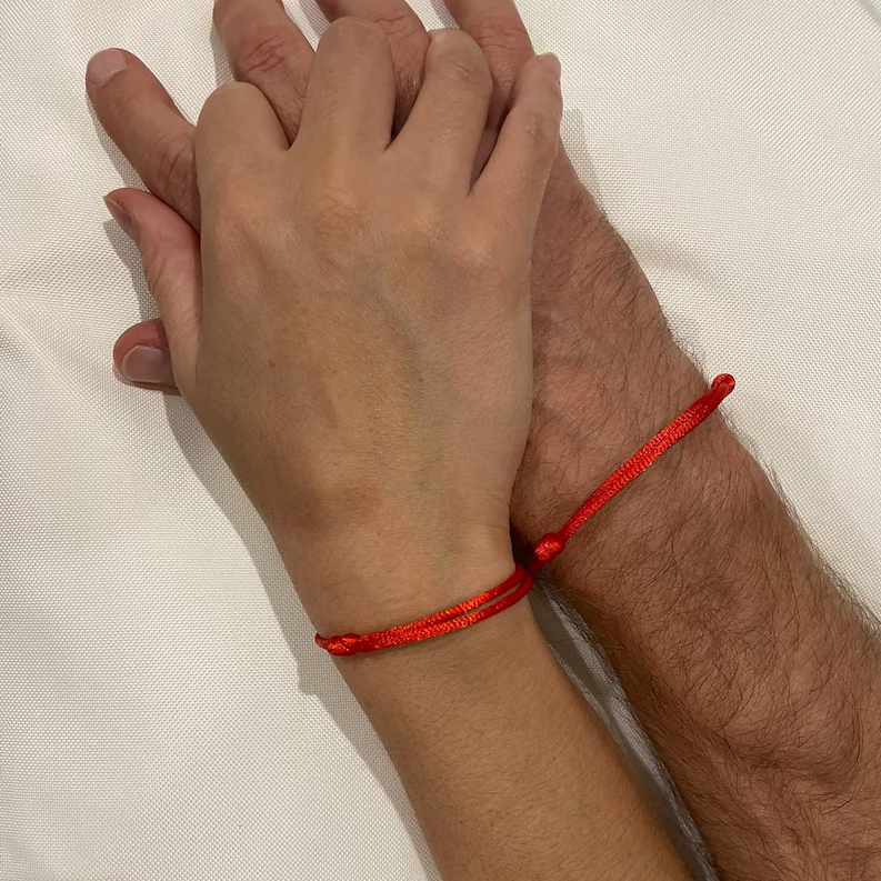 Pulseira Fita Vermelha Cabala Kabbalah Contra Mal Olhado Ajustável