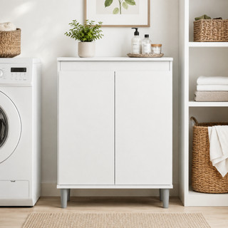 Balcão para Micro-ondas Multiuso de Cozinha Compacto em MDP/MDF Suporte para Forno Elétrico e Utensílios no Lar - Branco