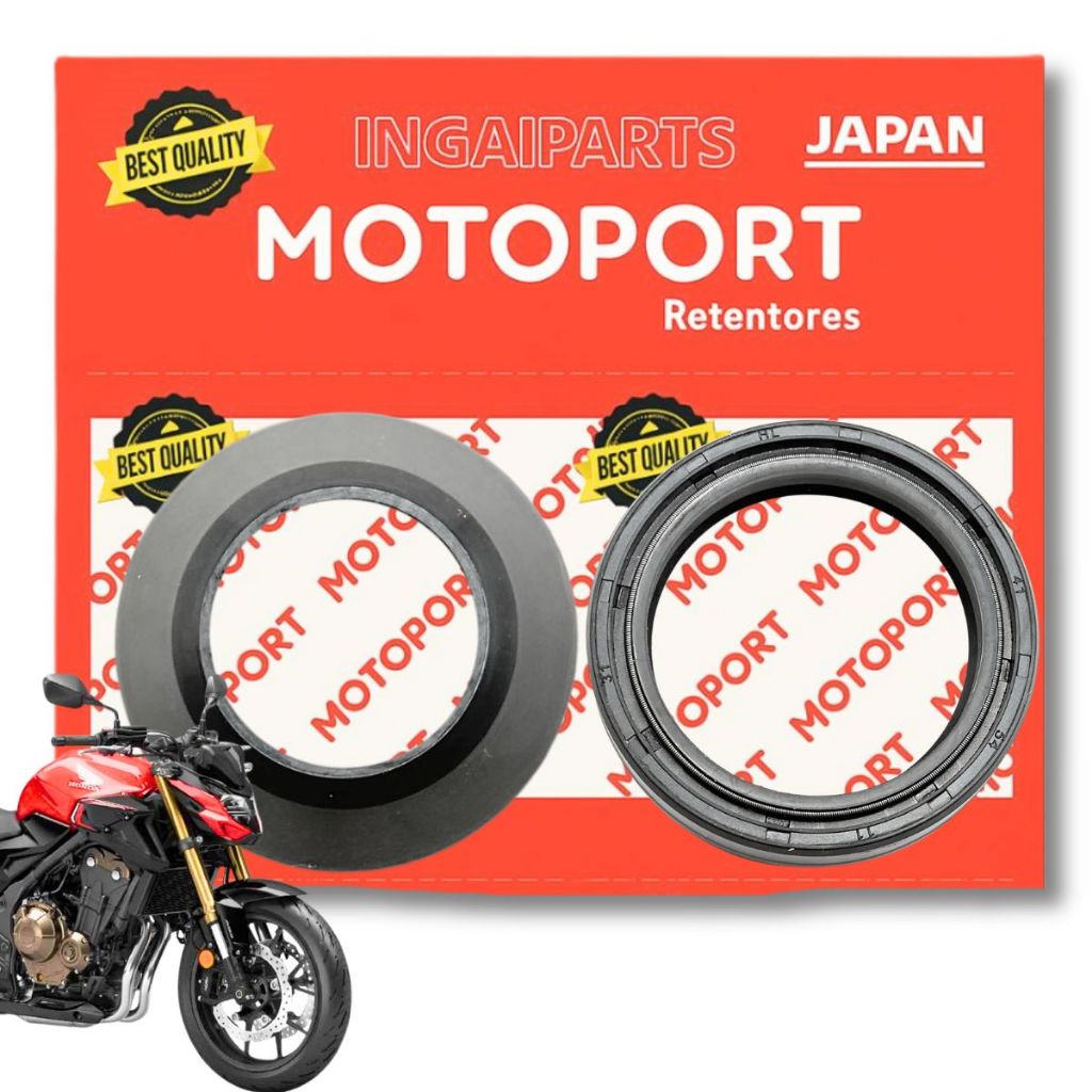 Retentor do Garfo + Guarda Pó Cb 650f / Cbr 650f / Cb 600f Hornet / Cbr 500r / Cb 500x / Nc 750x