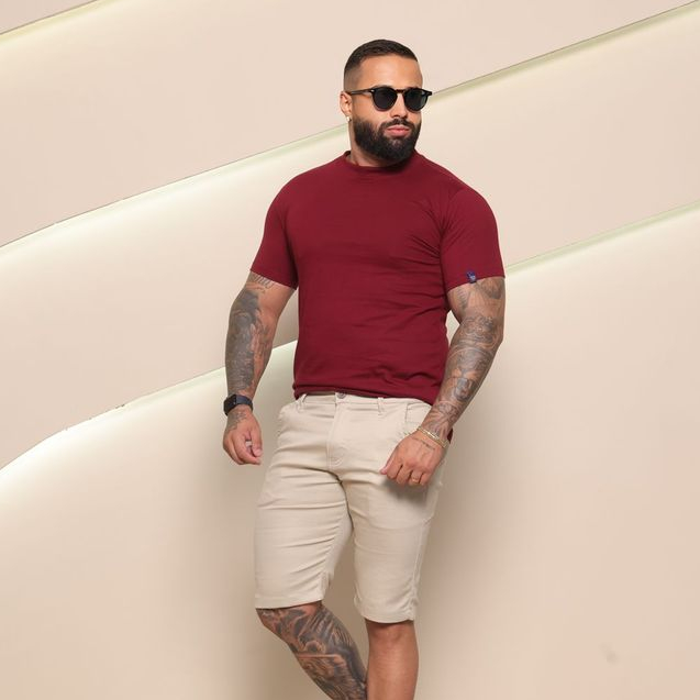 bermuda para passeio, bermuda para trabalho social masculina Brim com Elastano Esporte Fino Casual Premium Confortável