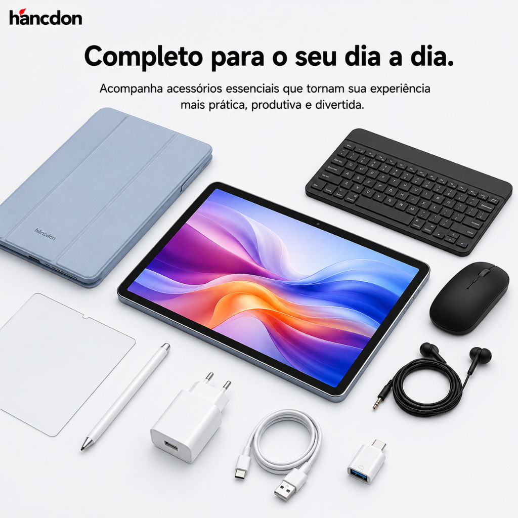 Hancdon Combo Teclado e Mouse Essencial para Escritório e Lazer