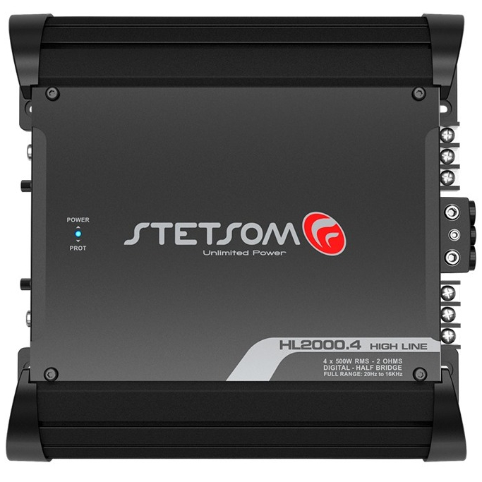 Módulo Automotivo Stetsom HL2000.4 4 Canais 2000W RMS Digital Som Automotivo 1 ou 2 Ohms
