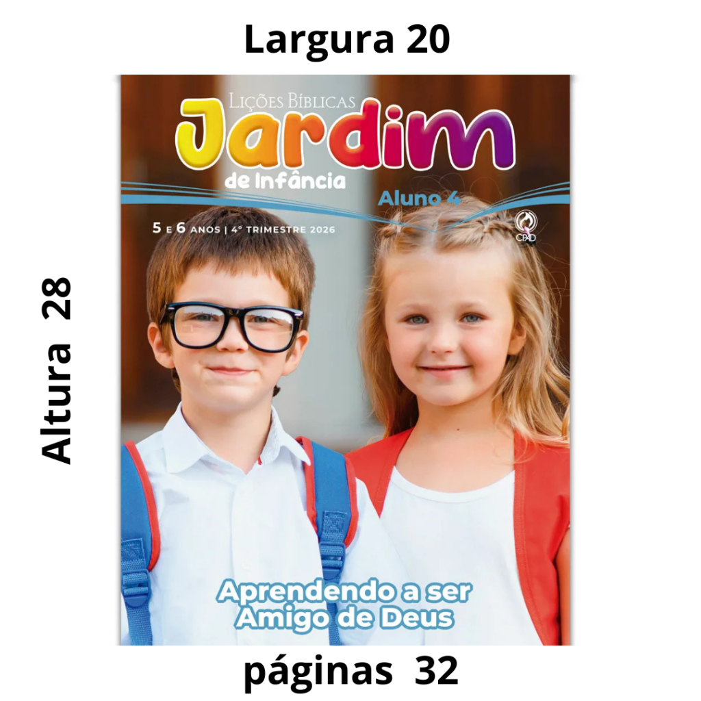 KIT COM 05 Revistas Lições Bíblica Jardim de Infância Aluno 4º Trimestre 2026 — imagem 2 de 2