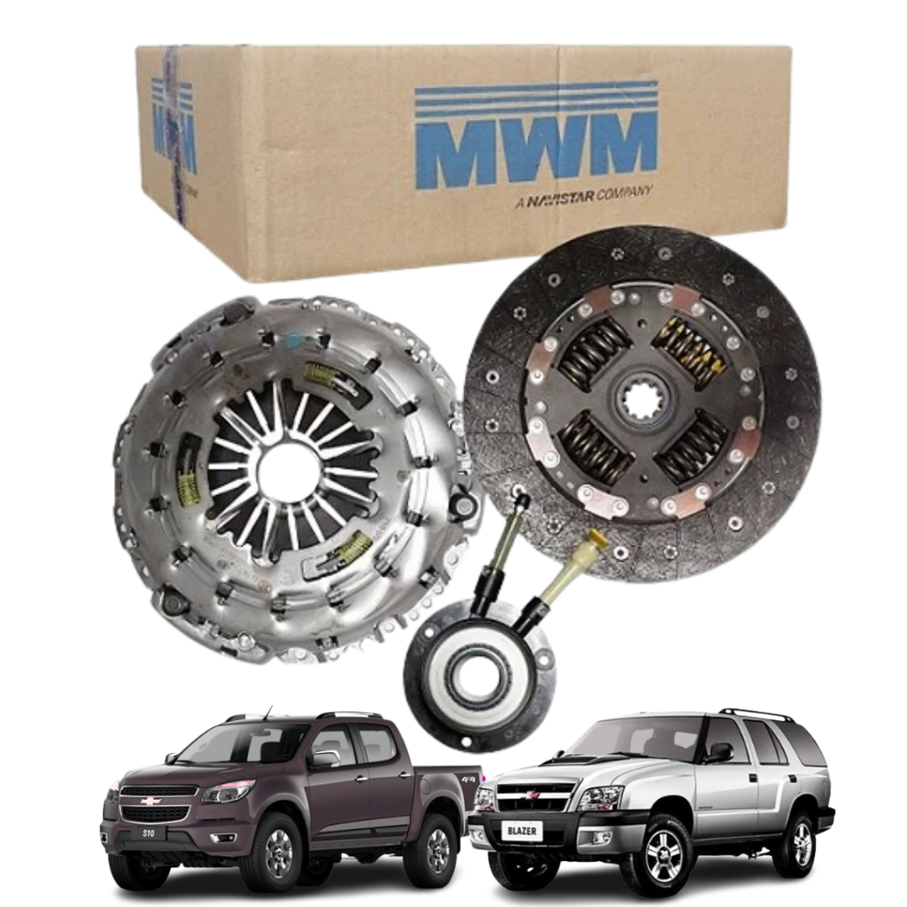 Kit Embreagem S10 2.8 Diesel 2000 2001 2002 2003 2004 2005 2006 2007 2008 2009 2010 2011 C/ Atuador Original Mwm
