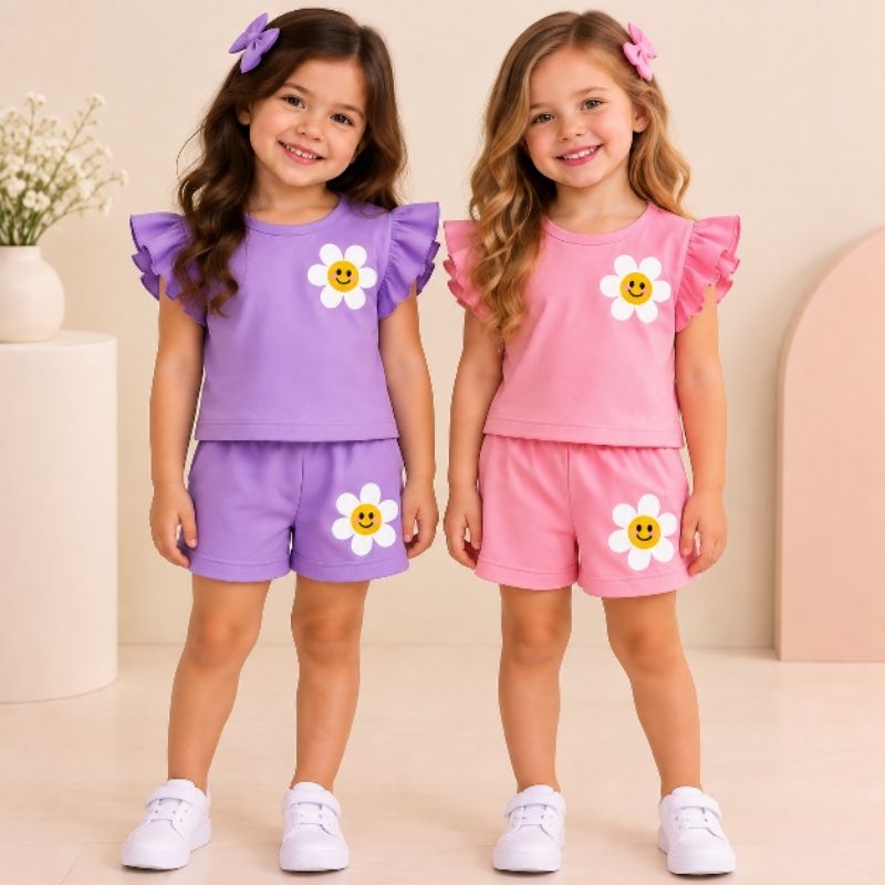 Kit 3 Conjunto Infantil Feminino  Menina Conforto e Estilo para Todos os Momentos Tecido Macio Leve 1 ao 6 anos