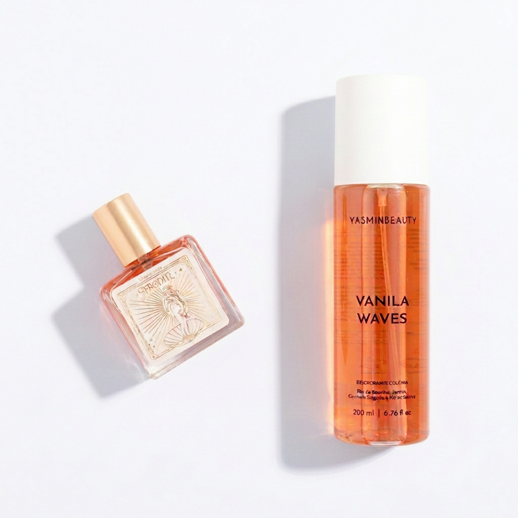 Fragrância Afrodite Miniatura + Vanilla Waves Body Splash Yasmin Beauty