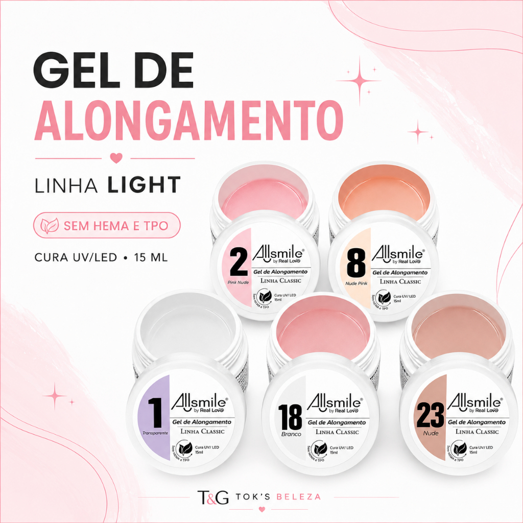 Gel Unha Light UV-Led 15 ml Real Love alongamentos — imagem 2 de 2