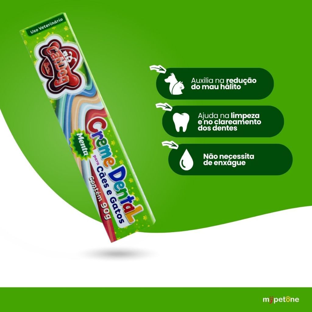 Creme Dental Menta CatDog & Cia Higiene Bucal para Cães e Gatos - 90g · foto 2