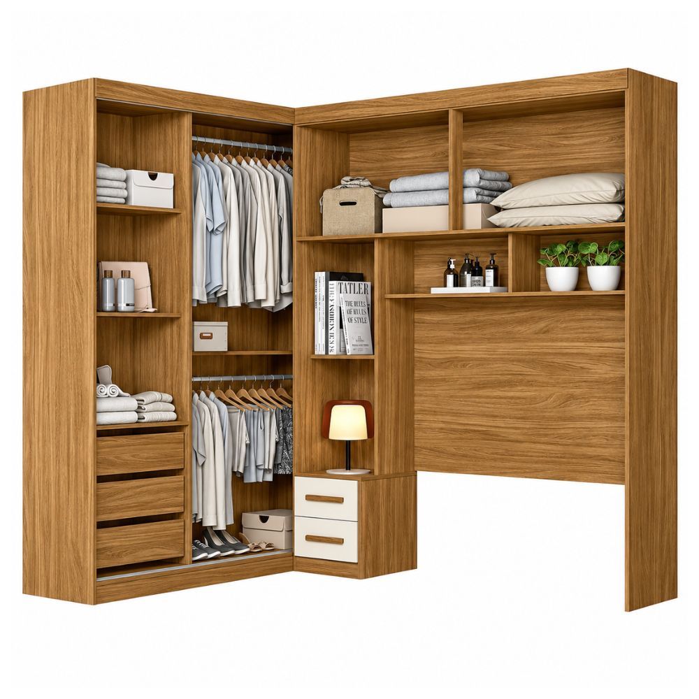 Guarda Roupa Modulado Casal 6 Portas 5 Gavetas Florença Moval · foto 2