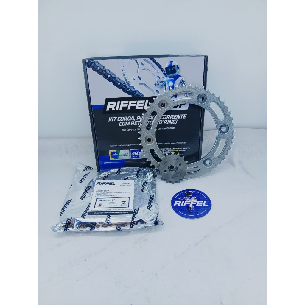 Kit Relacao Bros 160 Xre 190 2015 à 2024 Original Riffel - COM RETENTOR · foto 2
