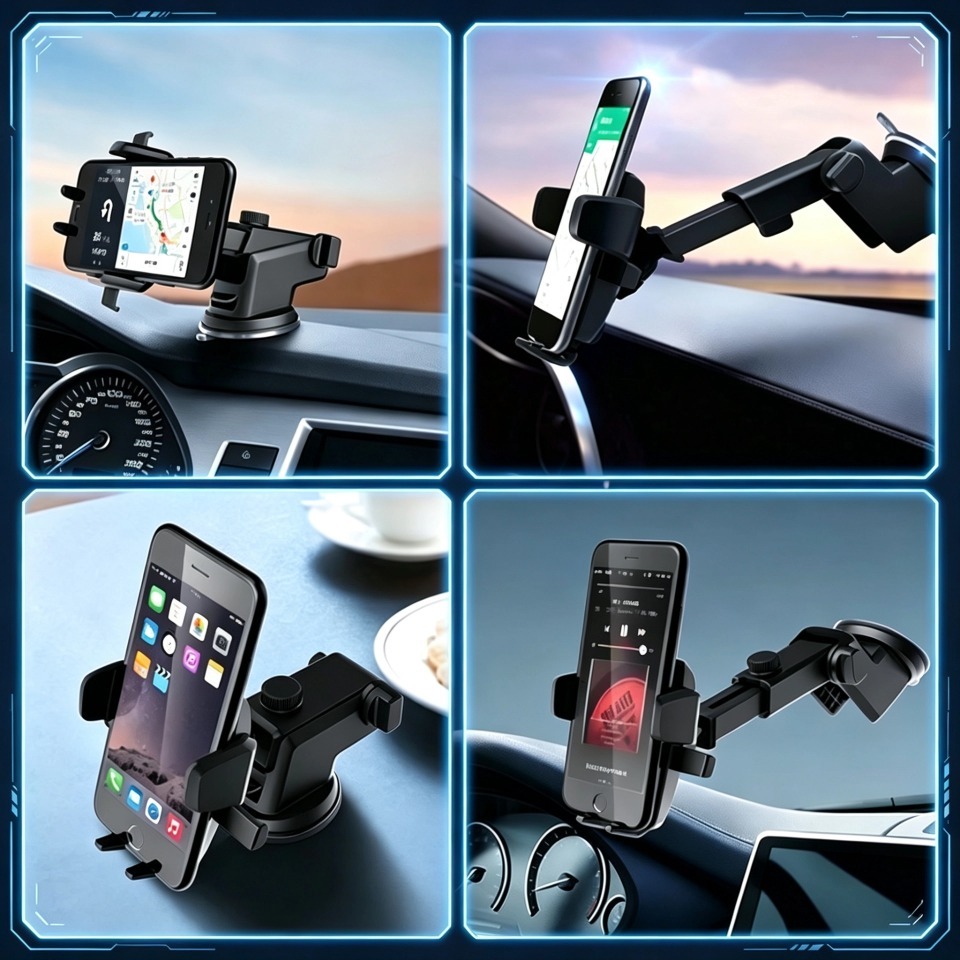 Suporte de Celular GPS Carro Resistente Ajuste Rotação 360 Base