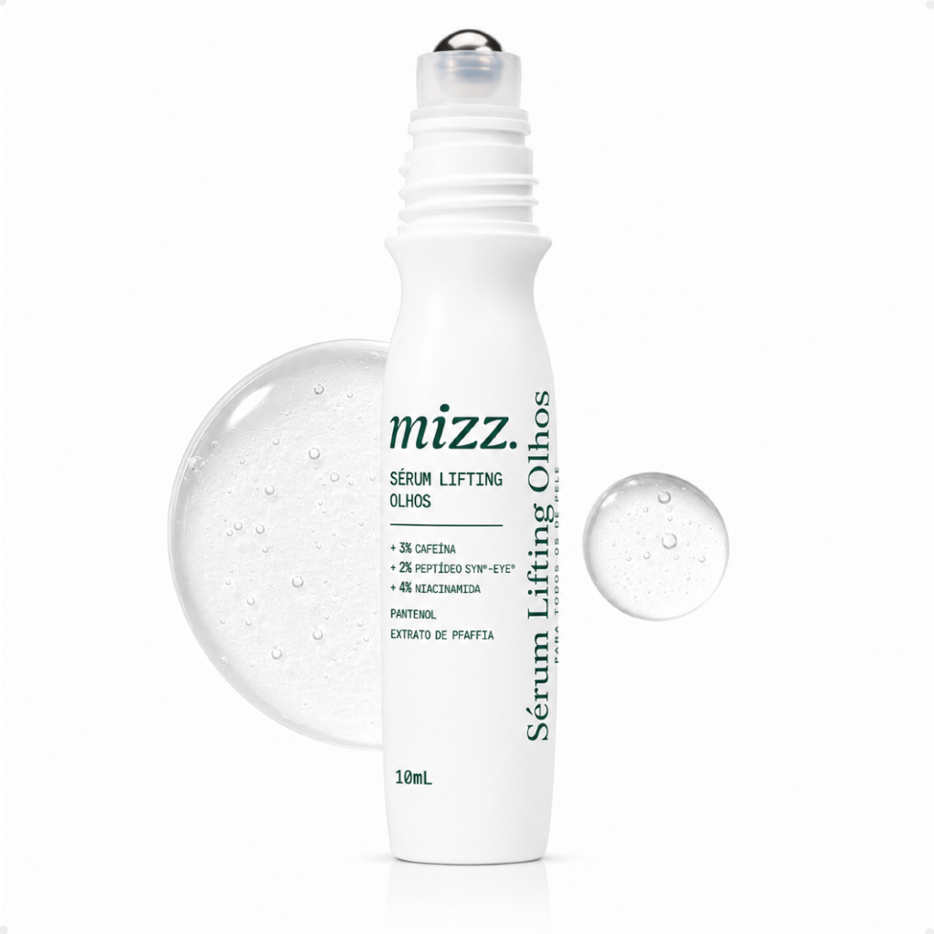 Sérum Lifting Olhos Mizz Anti-Bolsas e Olheiras Reduz Inchaço e Linhas Finas com Retinol e Cafeína
