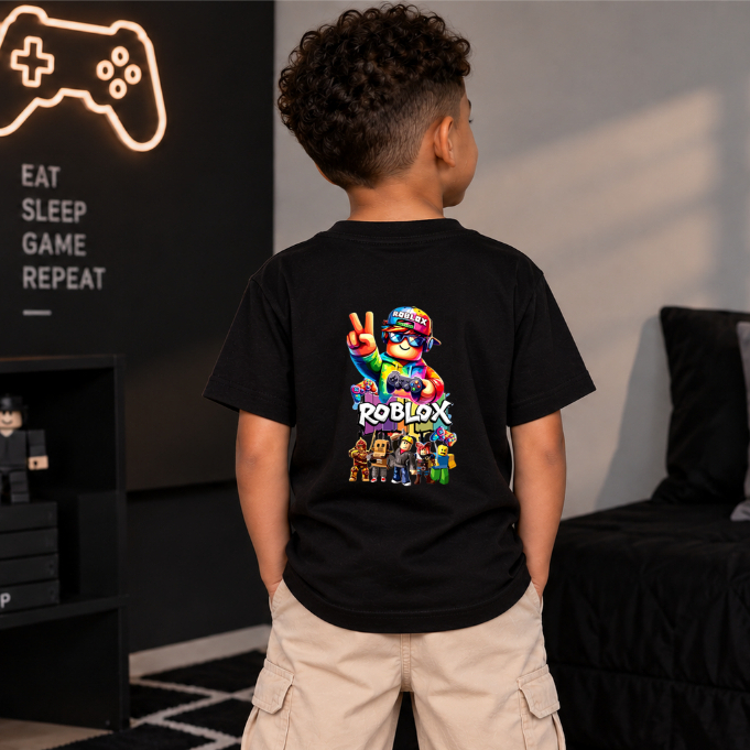 Camiseta Infantil Menino Roblox Jogo Game 100% Algodão