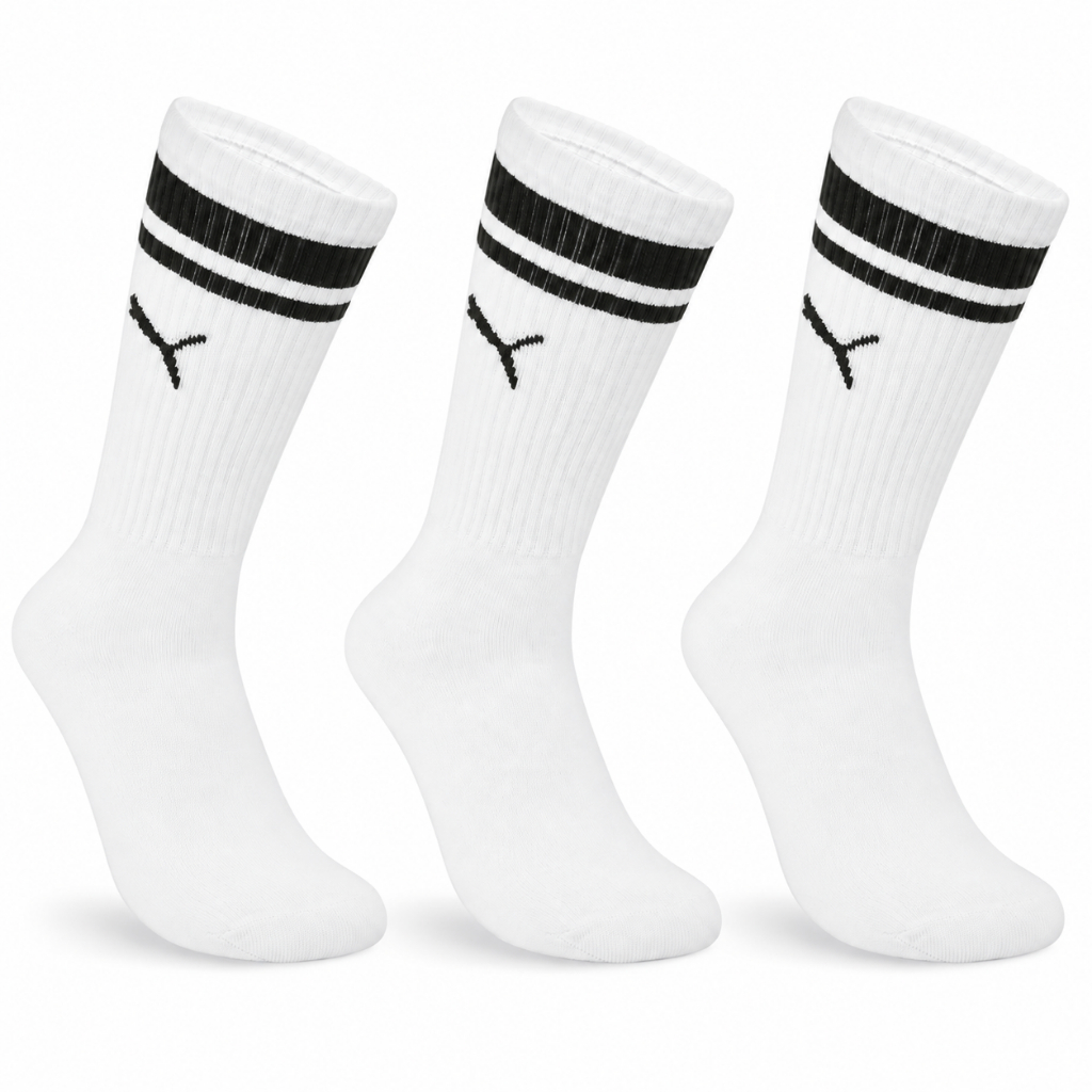 Kit 3 Pares Meias Puma Cano Alto Longo 25cm Algodão Masculina Feminina Academia Esportiva Original · foto 2
