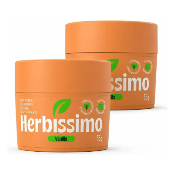 Kit Desodorante 2 unid em Creme Antitranspirante Herbíssimo 55g