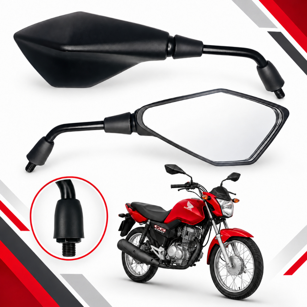 Par Retrovisor Z400 Mini Esportivo Bros 160 Cg Titan Fan Start 125 150 160